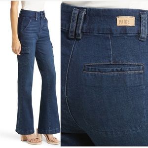 PAIGE Dark Blue Flared Jeans